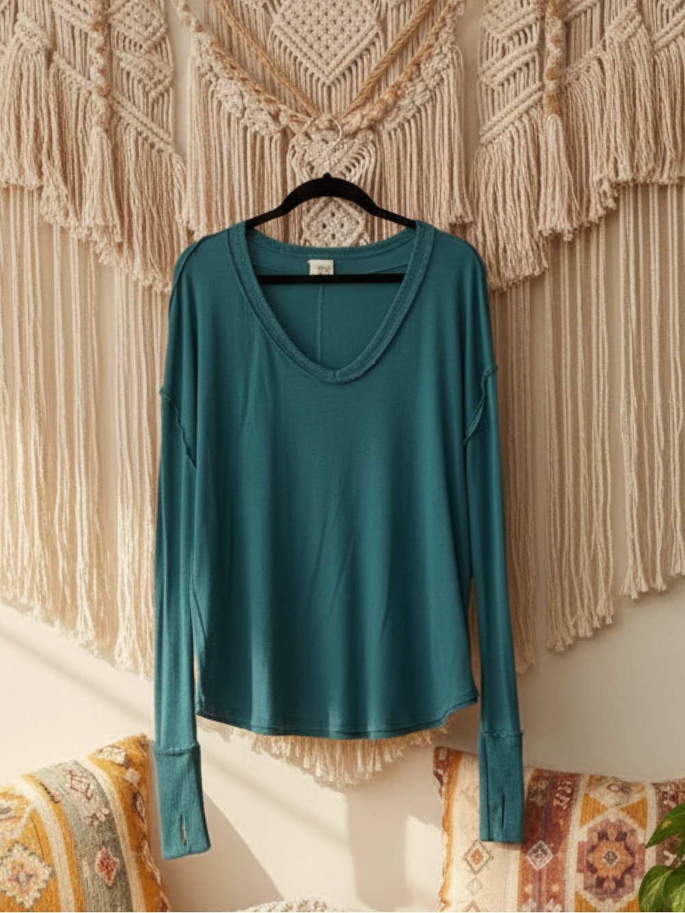 FP We The Free Ribbed Top • Like New Condition • (oversized) 28" p2p, 28" length